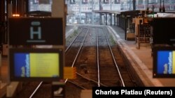 Ֆրանսիա - Փարիզի երկաթուղային կայարանը գործադուլի պատճառով դատարկ է, դեկտեմբեր, 2019թ.