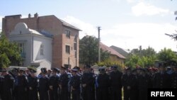 Львівська міліція охороняла мітингувальників, 26 липня 2009 р.