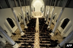 A Christmas Eve Mass at the Cathedral of St. Mother Theresa in Pristina