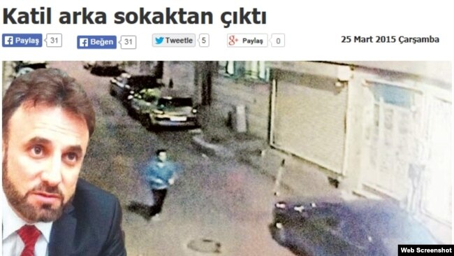 Сообщение об убийстве Кувватова в одной из турецких газет