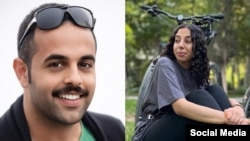 از راست: صهبا رشتیان و جواد گنجی دو عضو خانۀ سینما که در جریان سرکوب اعتراضات دی‌ماه ۱۴۰۴ کشته شدند