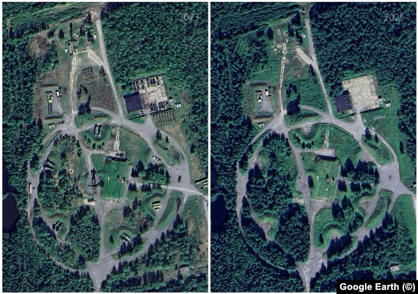 An air defense site near Severodvinsk that had its missile systems removed at an unknown date after August 2024.