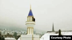 Минарет мечети в Швейцарии