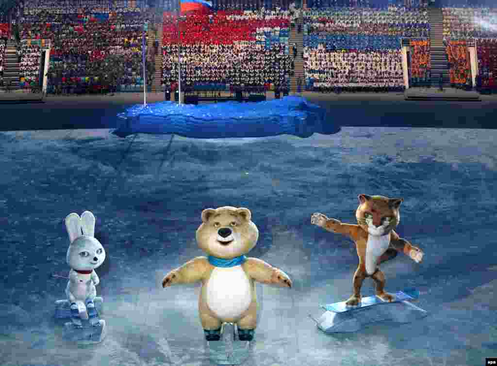 The games&#39; official mascots also put in an appearance.&nbsp;