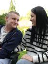 Viktoria and Nazar Kaihorodov at the Modrychi rehabilitation center in Lviv region