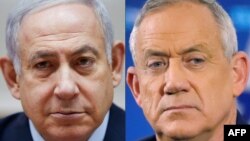 Израелскиот премиер Бенјамин Нетанјаху и неговиот ривал Бени Ганц 