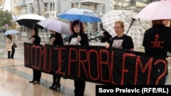 Crnogorski ženski lobi, protest na Međunarodni dan žena, 8.3.2013.