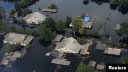 Затопленная деревня в Приамурье 