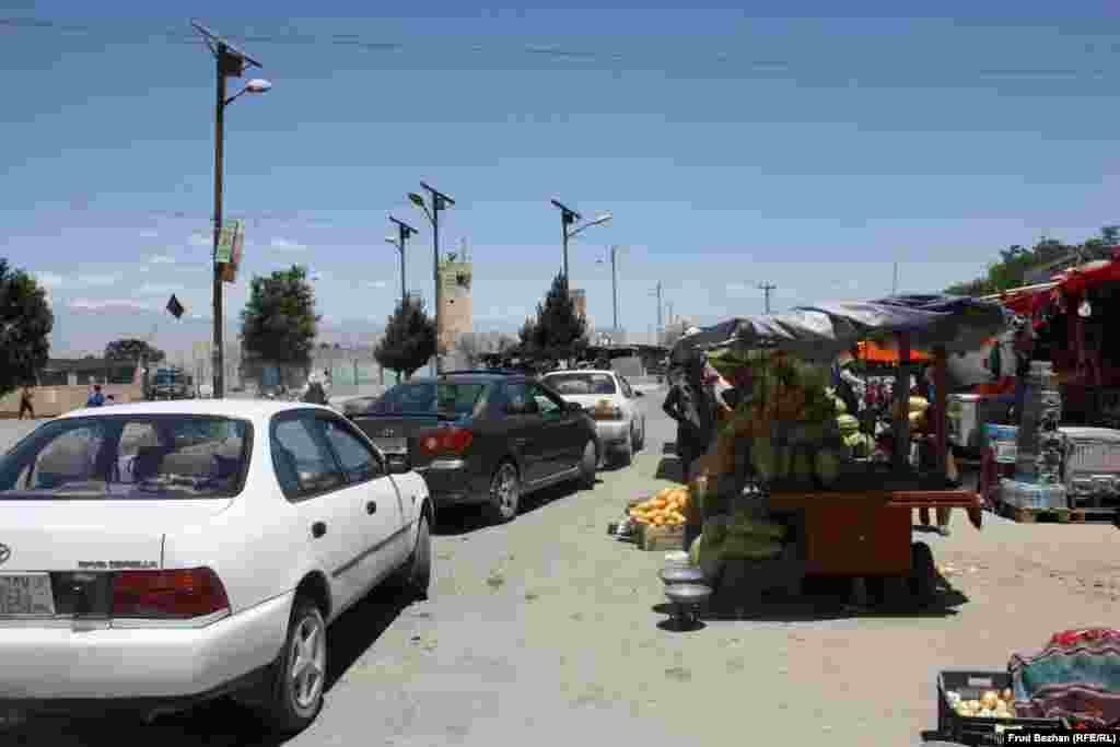 Bagram Bazaar is located just outside the base. Customers can buy groceries as well as goods smuggled from Bagram Airfield. 