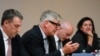 Actor Alec Baldwin (center) participates in a pretrial hearing in Santa Fe, New Mexico, on July 8. 