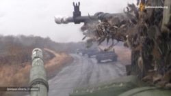 Ukrainian Tanks Leave The Front Line