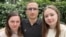 Аляксей Санчук пасьля ад’езду зь Беларусі з жонкай і дачкой