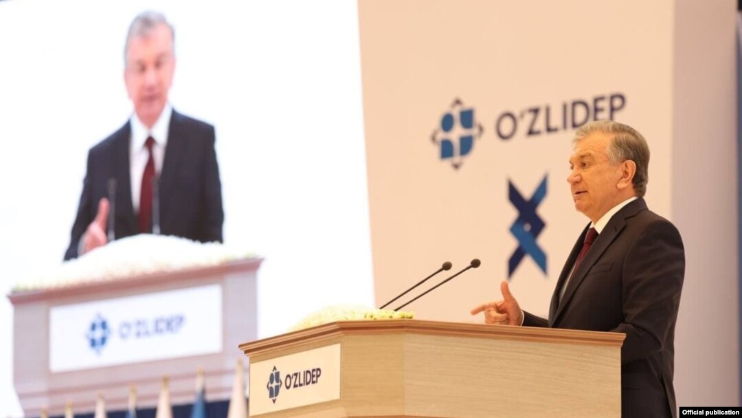 President Shavkat Mirziyoyev accepted the nomination at the party's congress in Tashkent on September 9.