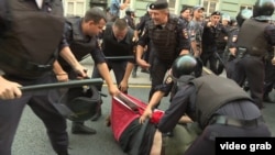 Задержание в Москве на Большой Дмитровке, 9 сентября 2018 года
