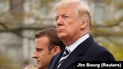 Presidentët e SHBA-së dhe Francës, Donald Trump dhe Emmanuel Macron.