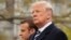 U.S. -- U.S. President Donald Trump and French President Emmanuel Macron attend a welcoming ceremony at the White House in Washington, U.S., April 24, 2018.