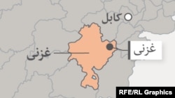 ولایت غزنی روی نقشه افغانستان