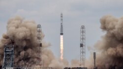 Запуск ракеты-носителя с космодрома Байконур. Архивное фото