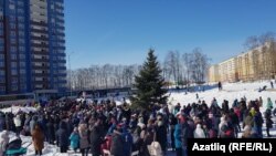 "Салават күпере" бистәсендә Осиновода чүп яндыру заводы төзүгә каршы урам чарасы