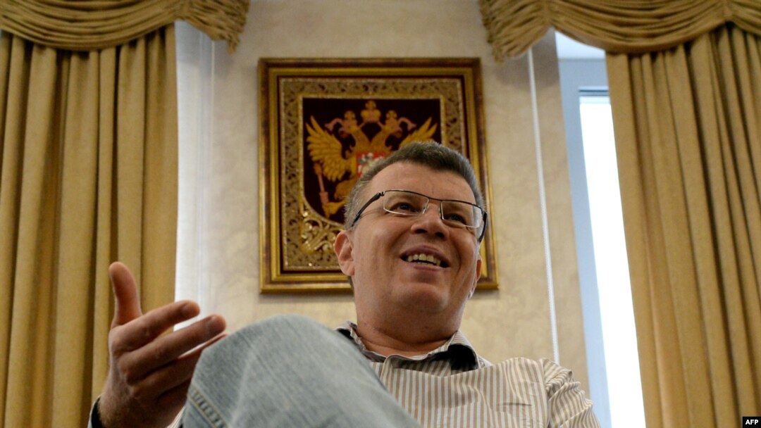 RUSADA executive director Nikita Kamayev speaks during an interview with AFP in Moscow in October 2013.