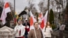 Lithuania — Belarusians honored the memory of Kastus Kalinouski and the Lutskevich brothers at the Rosy cemetery in Vilnius on Freedom Day, 25Mar25