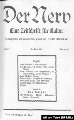 Revista „Der Nerv” din Cernăuţi (1919)