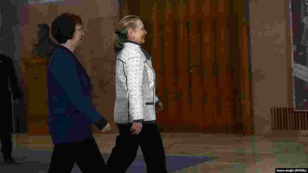 Državna sekretarka SAD Hilari Klinton i visoka predstavnica EU Ketrin E&scaron;ton u Beogradu