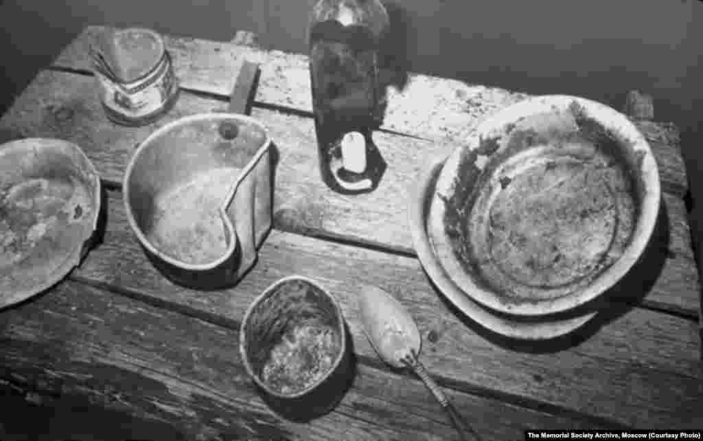 Eating utensils recovered on an expedition to former Gulag sites (undated)