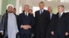 Hassan Rohani (left) and Jack Straw (second left), as well as France's Dominique de Villepin and Germany's Joschka Fisher meet in Tehran in 2003.