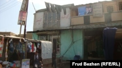Mohammad Ahmadi's makeshift campaign office atop a barber shop in Kabul