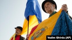 La un protest al pensionarilor la București în 2018