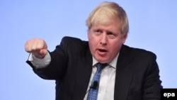 British Foreign Secretary Boris Johnson is considering "all options" for responding to Russian aggression. (file photo)