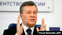 Віктор Янукович на прес-конференції в Москві, 2 березня 2018 року