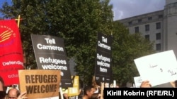 Лондон. Демонстрация в поддержку беженцев