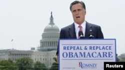 U.S. Republican Presidential candidate Mitt Romney: "I will act to repeal Obamacare."