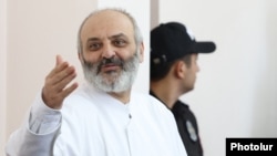 Armenia - Archbishop Bagrat Galstanian goes on trial in Yerevan, August 19, 2025.