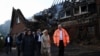 Сгоревший дом для украинских беженцев в Грос-Штремкендорфе
