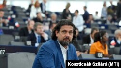 Deutsch Tamás, a Fidesz képviselője az Európai Parlament plenáris ülésén, Strasbourgban 2019. július 16-án