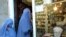 Afghan women wearing burqas enter a jewellery shop in the western Afghan city of Herat.