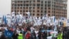 A few thousand protesters attended the Baku demonstration.