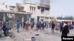 Clădirea școlii de fere din Minab distrusă în urma unui atac aerian.