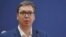 Serbian President Aleksandar Vucic in Belgrade on April 10, 2019.