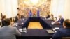 Скопје- Совет за безбедност во кабинетот на претседателот Стево Пендаровски на кој се разгледува ситуацијата со пандемијата со коронавирусот, 19 ноември 2020