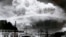 Japan -- A handout photo shows a view of the mushroom cloud photographed from the ground of the 09 August 1945 atomic bombing of Nagasaki.