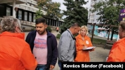 Fideszes kampánycsapat Mátészalkán 2021. szeptember 2-án