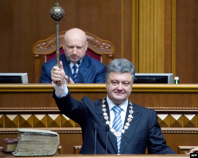 Новообраний президент України Петро Порошенко під час інавгурації, 7 червня 2014 року