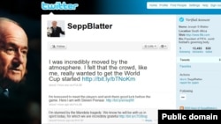 Твитер профилот на Сеп Блатер