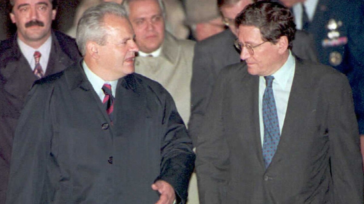 Yugoslav President Slobodan Milosevic Surrounded By Editorial