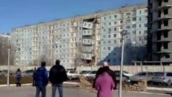 Обрушение подъезда жилого здания в Астрахани