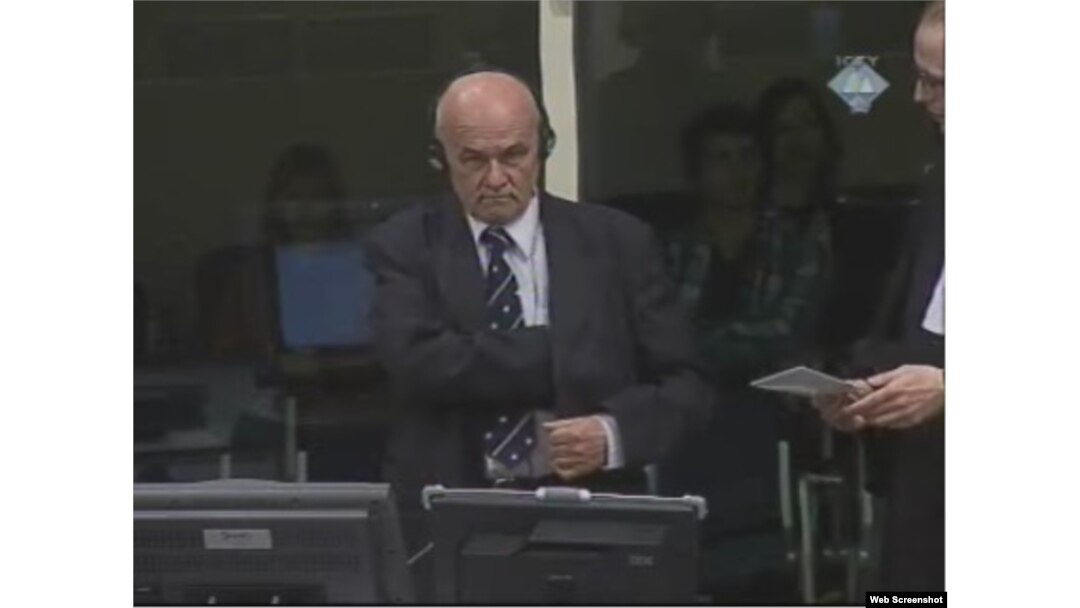 Slavko Kralj na suđenju Zdravku Tolimiru u Hagu, 23. siječanj 2012.